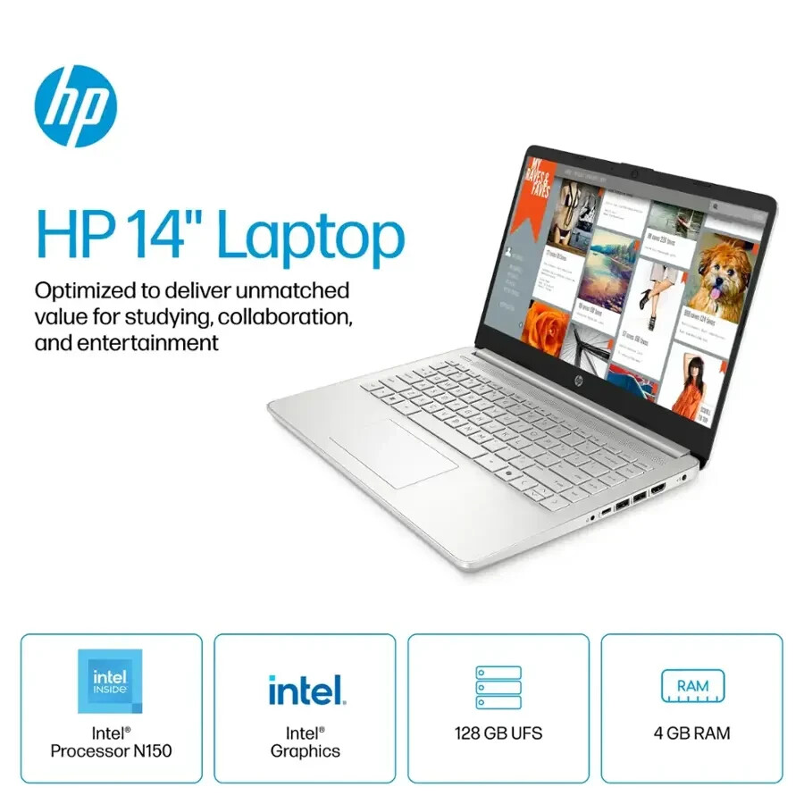 HP - 14" Laptop - Intel Processor N150 - 4GB Memory - 128GB Brand new